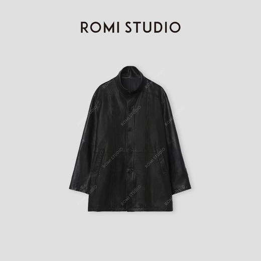 ROMI STUDIO“棕标甄选”英国轻涂油蜡绵羊皮肌理纹路皮衣 431PS016【微瑕】 商品图0