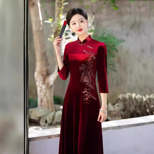 MYJ 105洋气礼服改良中式旗袍连衣裙 商品图3