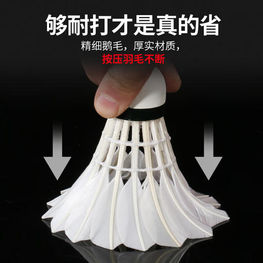翎美 羽毛球 F5 鹅毛 12支装 商品图4