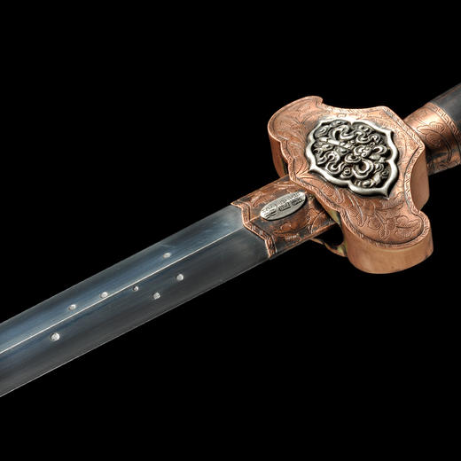 八仙剑（紫铜嵌银） 龙泉沈广隆宝剑 镇宅宝剑 沈广隆剑铺 手工传统剑收藏宝剑 sgl-3107未开刃 商品图6