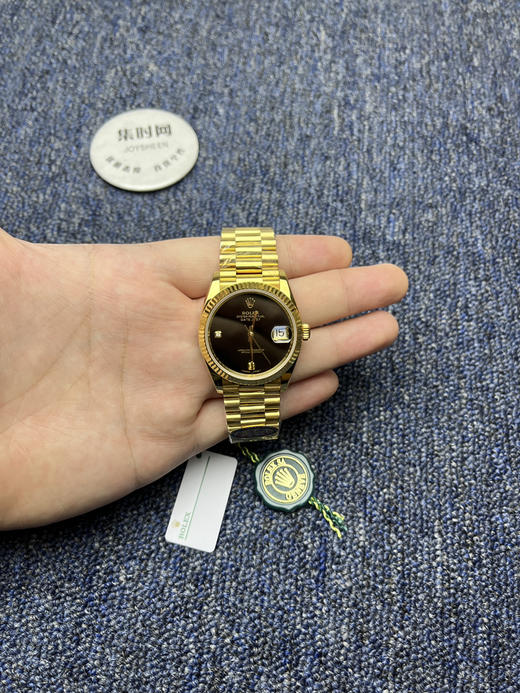 新款震撼发布 ROLEX 劳力士 星期日历型 日志36mm 宝石盘系列中性腕表，36男女皆可佩戴 无字天书 黑玛瑙 让你过目不忘！ 商品图8