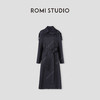 ROMI STUDIO “自我风度” 绵羊毛混纺半里衬腰带风衣外套 441DM051 商品缩略图0