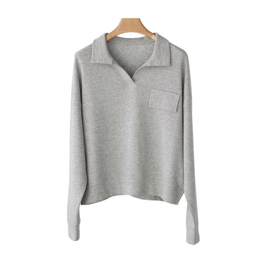 Polo领落肩短卫衣休闲时髦通勤风 880007 商品图4