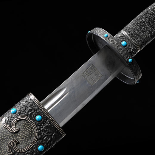 铁装锉银牛尾刀 沈州作品 龙泉沈广隆剑铺宝剑 武术太极刀传统刀 sgl-5039  未开刃 商品图4