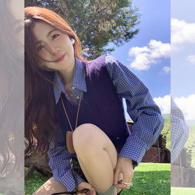 <曾小咸推荐>早秋搭配一整套衬衫+马甲+半裙套装