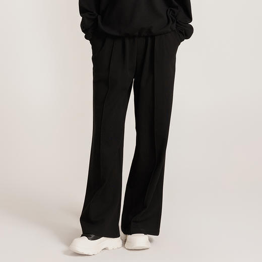 通勤褶皱风大褶裥时髦垂坠感慵懒日常拖地长裤 880002 商品图1