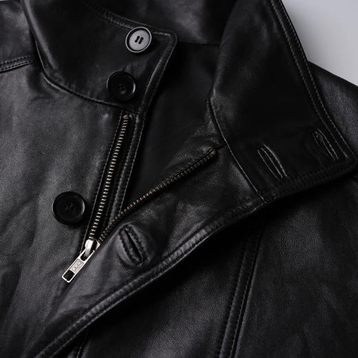 ROMI STUDIO“棕标甄选”英国轻涂油蜡绵羊皮肌理纹路皮衣 431PS016【微瑕】 商品图1