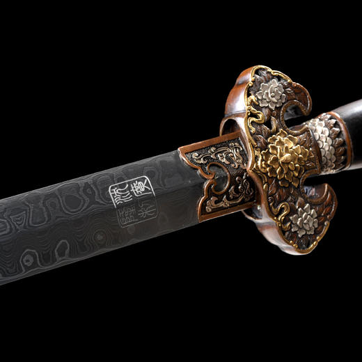 富贵牡丹剑 龙泉沈广隆剑铺宝剑  镇宅礼品剑收藏剑 sgl-3131未开刃 商品图4