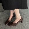 【预售5天】时装高跟鞋方头粗跟，四季通勤套脚单鞋DMJ&9318 商品缩略图1