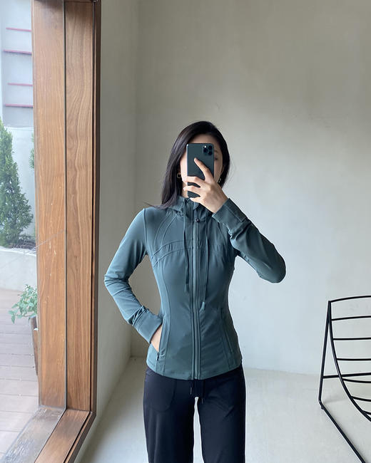 现货 THS-无  lulu家女士运动拉链 连帽夹克 瑜伽外套 4色 BF1046 商品图4