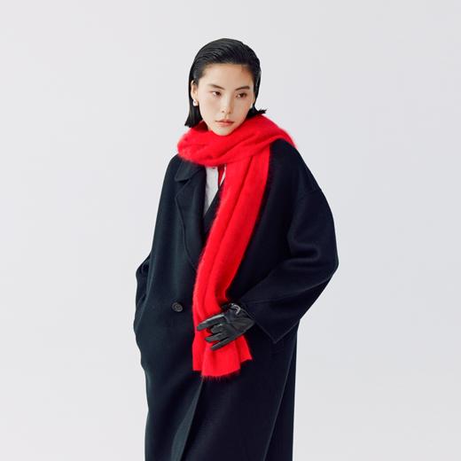 东黎 • 山羊绒女士秋冬长款简约翻领一粒扣羊绒大衣 4593 商品图3