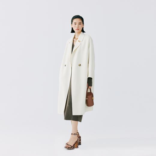 东黎 • 山羊绒女士秋冬长款简约翻领一粒扣羊绒大衣 4593 商品图0