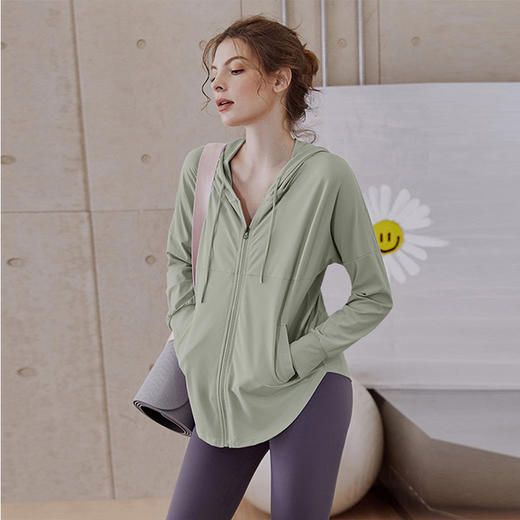 2024新款防晒衣女款夏季轻薄瑜伽服跑步健身上衣运动外套防晒  KML 000 商品图2