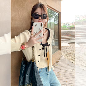 <曾小咸推荐>韩系2色毛衣开衫吊带