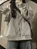 秋季新款【开衫棒球服外套】宽松百搭休闲情侣装棒球服 设计感小众灰色外套 商品缩略图4