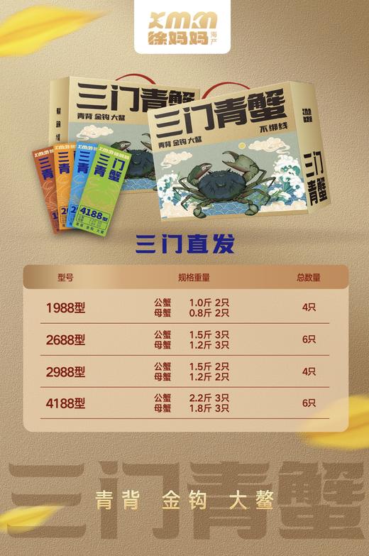 徐妈妈三门青蟹卡券 商品图1