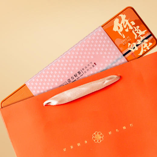 「铁盒装！配礼袋」陈皮白茶寿眉白茶铁盒包装独立小方片茶叶礼盒装茶饮 商品图3