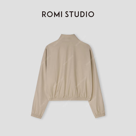 ROMI STUDIO“即兴时光”绵羊毛混纺双面穿立领夹克短外套 431W8028 商品图1
