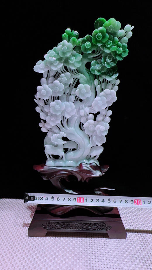620270翡翠摆件【喜上眉梢 梅开五福】 商品图2