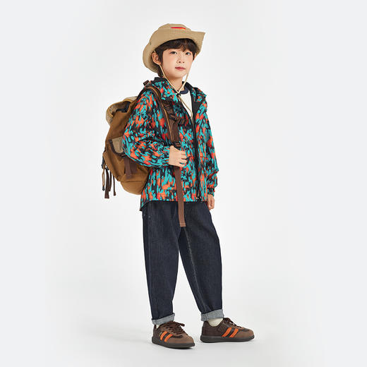 【团购价89.9】多多家男童外套2024新款春秋款上衣儿童大童点彩满印防风耐磨秋装9925 商品图2