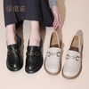 信诺真皮舒适女鞋2024新款秋季牛皮金属扣圆头小皮鞋中年妈妈单鞋X24Q118-36 商品缩略图5
