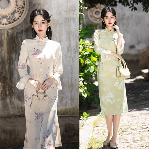 2024秋季新款提花时尚改良新中式年轻女士日常可穿旗袍SYK302906 商品图0