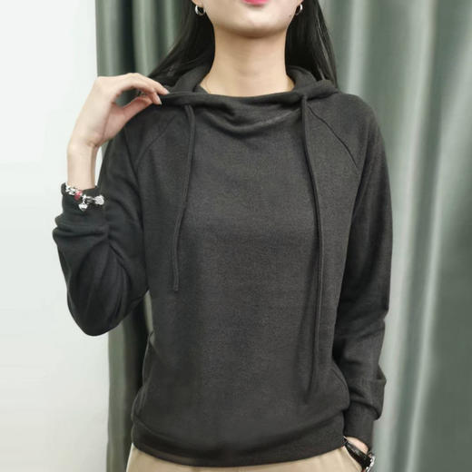 德绒膨体抑菌柔软亲肤连帽打底衫女 A10310 商品图0