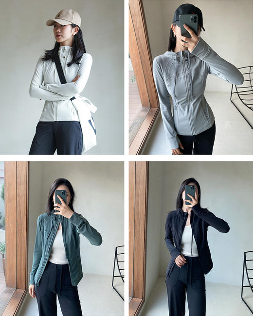 现货 THS-无  lulu家女士运动拉链 连帽夹克 瑜伽外套 4色 BF1046 商品图0