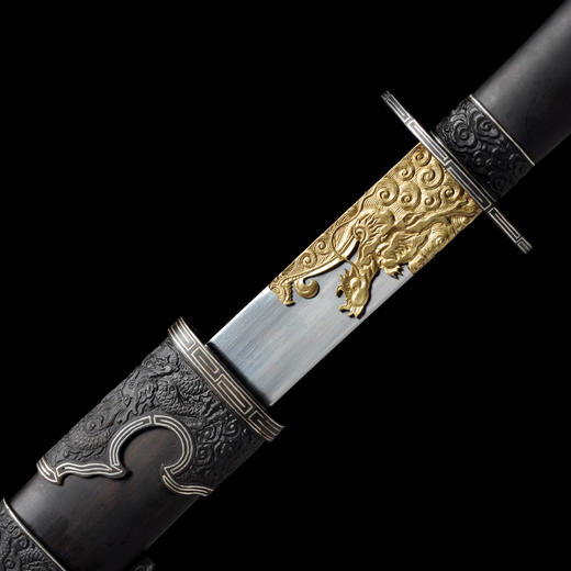 龙纹清刀 龙泉沈广隆剑铺 手工传统宝刀 收藏工艺刀 未开刃 商品图4