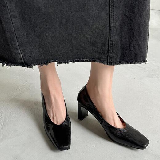 【预售5天】时装高跟鞋方头粗跟，四季通勤套脚单鞋DMJ&9318 商品图4