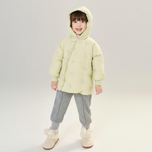 笛莎女童羽绒服2024冬季新款儿童中长款羽绒服 商品图2