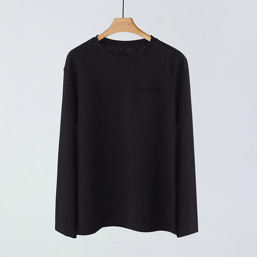 百搭松驰感简约基础款长袖打底T恤衫 880006 商品图5