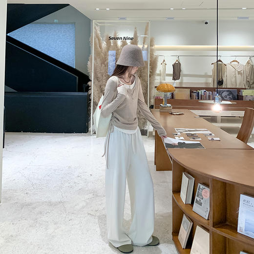 <曾小咸推荐>2色假两件侧边抽绳T恤打底衫 日常119.99 立减50 秒杀69.99！！ 商品图4