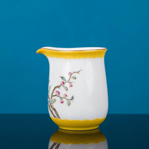 黄地扒花粉彩绵绣吉祥杯6头茶具 商品图3
