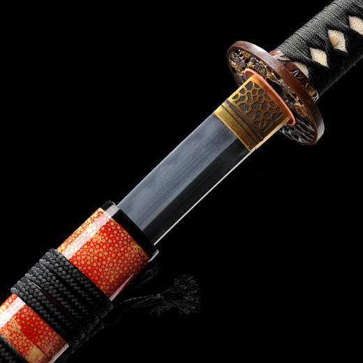 红鱼皮肋差 中刀  武士刀 日本刀 东洋刀 龙泉沈广隆剑铺宝剑 传统刀 sgl-5036未开刃 商品图3