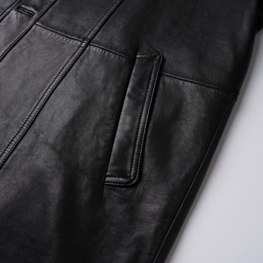 ROMI STUDIO“棕标甄选”英国轻涂油蜡绵羊皮肌理纹路皮衣 431PS016【微瑕】 商品图2