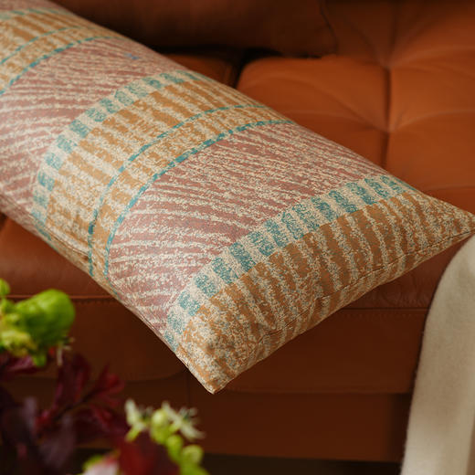抽象条纹系列长条靠包抱枕复古床头夹腿睡觉客厅轻奢高级感可拆洗 商品图3