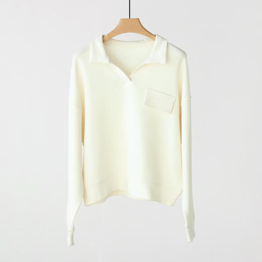 Polo领落肩短卫衣休闲时髦通勤风 880007 商品图7