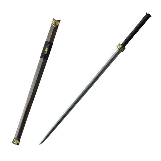 四兽汉剑 八面汉剑汉剑沈广隆剑铺龙泉汉剑宝剑传统剑收藏剑 sgl-6007 未开刃 商品图6