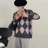秋冬新款【毛衣女菱格针织开衫】韩系小众设计感慵懒上衣外套外穿 商品缩略图2
