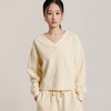 时髦V领插肩袖版宽松纯色休闲高级感慵懒卫衣 880013 商品缩略图3