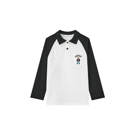 【件件底价，童装双倍积分】多多家 男童POLO衫2024新款儿童春秋季小熊刺绣T恤中大童秋装上衣9666 商品图3