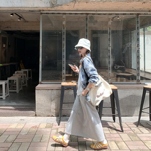 <曾小咸推荐>韩系格子防晒衬衫女春季外套 商品图3