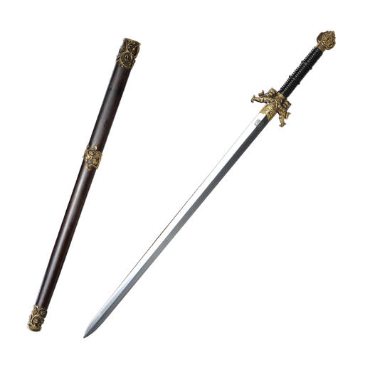 双狮剑 沈广隆剑铺 龙泉沈广隆宝剑仿古剑传统剑 收藏剑 龙泉剑 sgl-3082 未开刃 商品图6