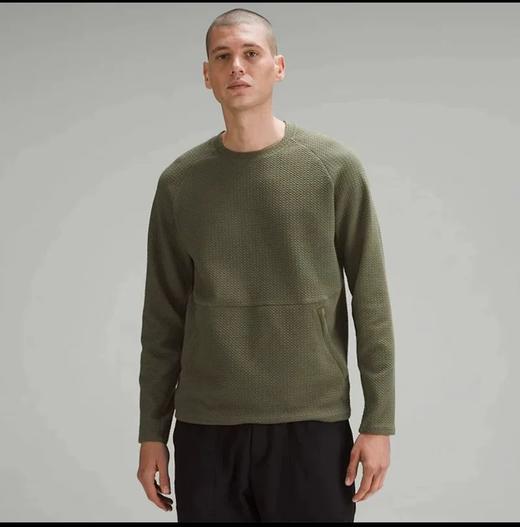 露露At Ese男士双面针织泡泡棉混纺圆领套头卫衣 商品图3