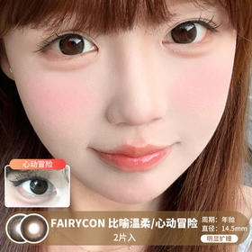 FAIRYCON / 比喻温柔/心动冒险 / 美瞳年抛 / 2片入 / 14.5mm /  明显扩瞳