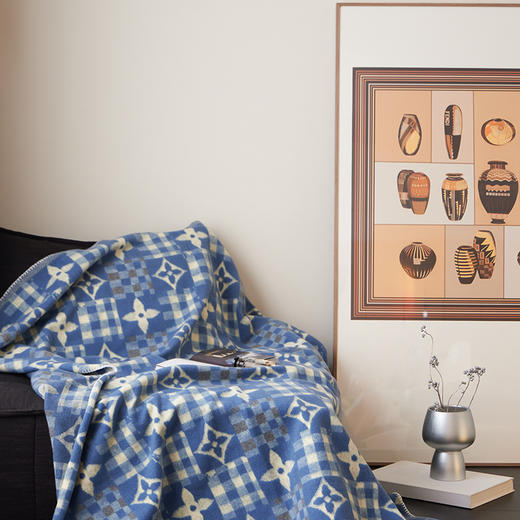 自然醒仿羊绒提花毯维尔缦系列高级慵懒感毛毯秋冬保暖休闲盖毯家用毯子提花加厚午睡办公MT 商品图2