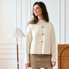 OLrain欧芮儿法式杏色毛衣女秋季2024年新款新中式圆领针织开衫 商品缩略图3