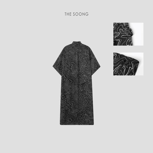 THESOONG|"风度予型"240D高捻度翻领长款衬衫裙HDCS4757 商品图3