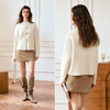 OLrain欧芮儿法式杏色毛衣女秋季2024年新款新中式圆领针织开衫 商品缩略图1